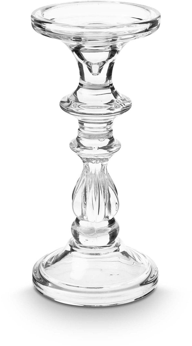 Vtwonen - bougeoir - transparent - verre - 10x21cm