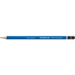 Crayon en bois 2b bleu noir staedtler mars lumograph 100