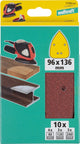 Wolfcraft - papier de verre - 10 pièces - pour ponceuse à souris triangle - grain 80 120 240 - 1756000
