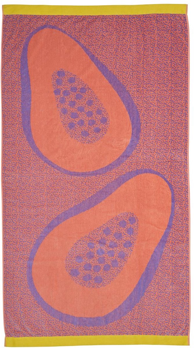 Serviette de plage Kaat Amsterdam papaye - 100x180 cm - multi
