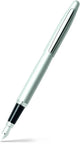 Stylo plume Sheaffer - vfm - noir et argent avec chrome - plume f - couleur d'écriture noir - sf-e0940043