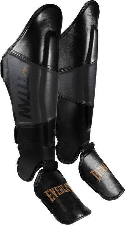 Everlast titan pro frappant protège-tibias, noir s