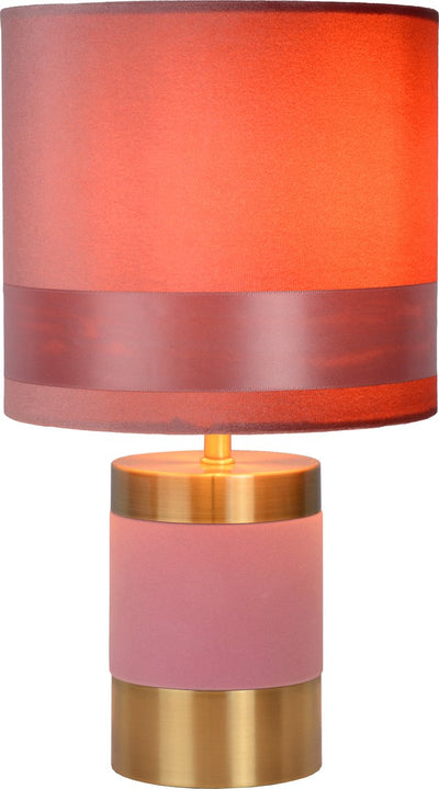 Lucide extravaganza frizzle - lampe de table - ø 18 cm - 1xe14 - rose