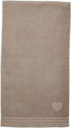 Serviette de plage coeur Riviera maison - 100x180 cm - taupe
