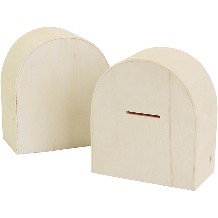 Banque de piggy en bois, DIM 10x9 cm, 12 pièces 1 boîte