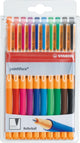 Stabilo pointvisco - roller - moyen 0,5 mm - étui de 10 couleurs