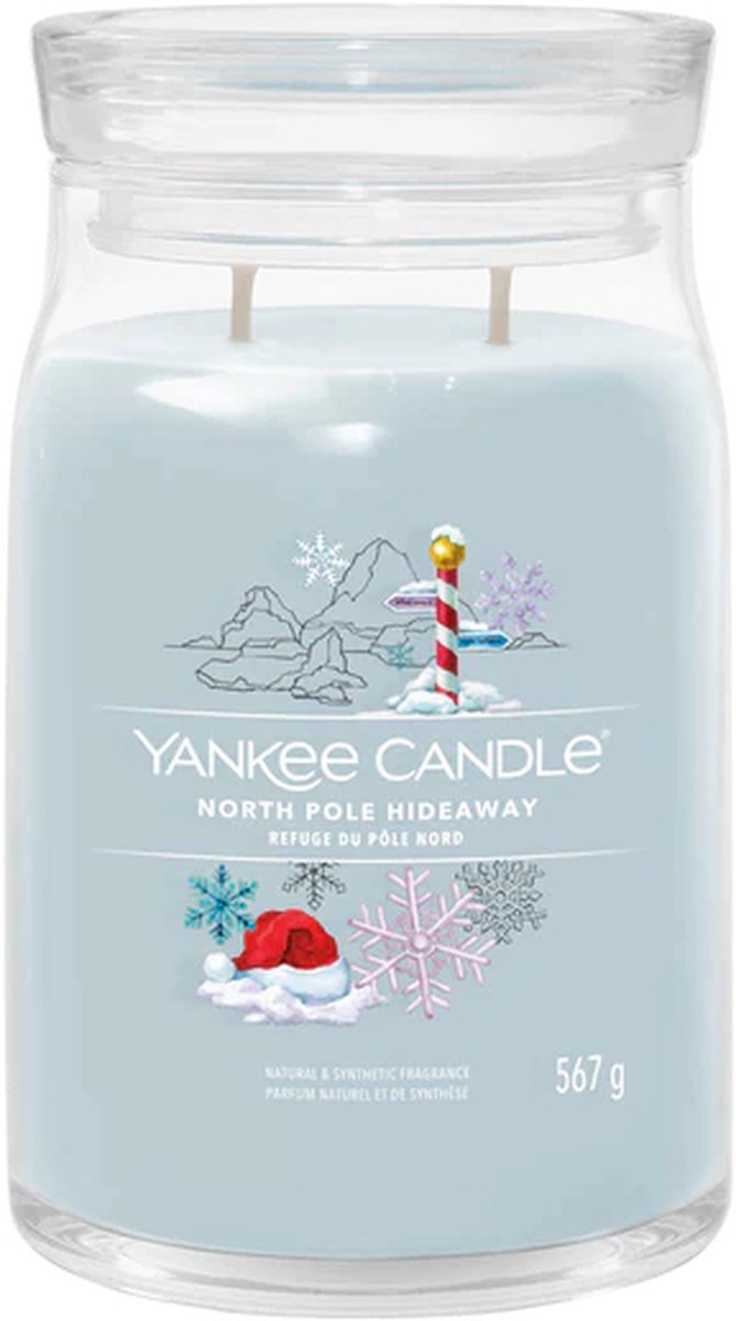 Bougie Yankee - bougie parfumée en grand pot North Pole Hideaway - 90 heures de combustion - deux mèches