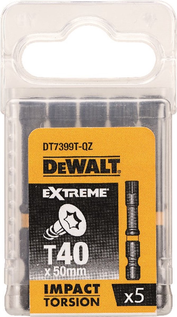 Imp dewalt accessoires acte torsion 50mm torx t40 - dt7399t-qz