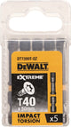 Imp dewalt accessoires acte torsion 50mm torx t40 - dt7399t-qz