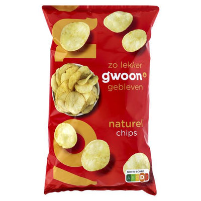 Chips G'woon naturel 250 gr