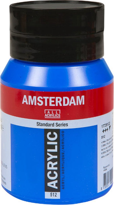 Pot de peinture acrylique série standard Amsterdam 500 ml bleu cobalt (outremer) 512