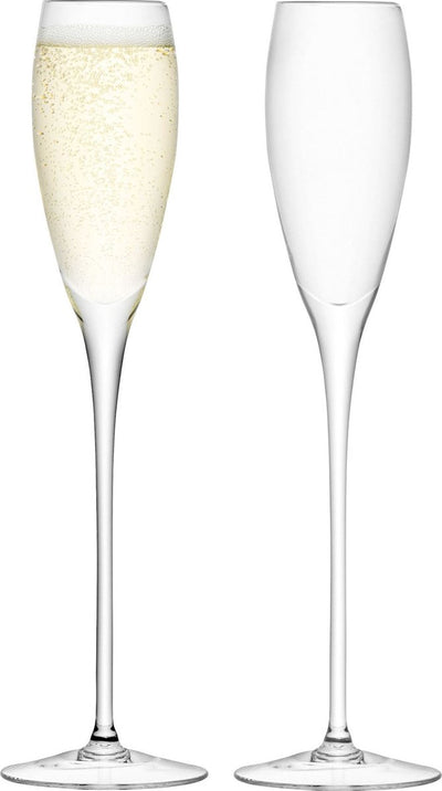 L.s.a. - verre à champagne à vin 160 ml lot de 2 pièces - verre - transparent
