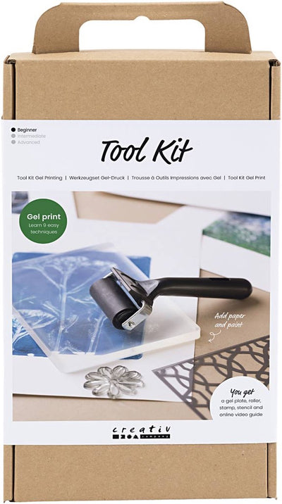 Boîte à outils d'impression sur gel Creativ company, 1 boîte