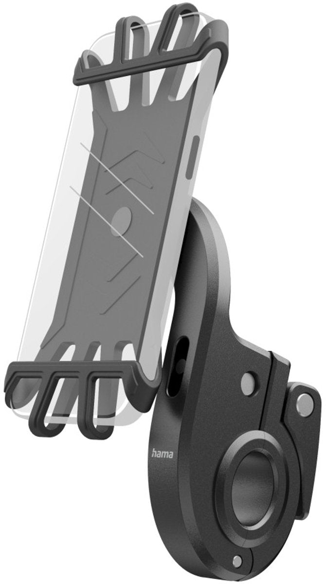 Hama support de téléphone portable pour vélo électrique, montage rapide, silicone, rotatif, universel