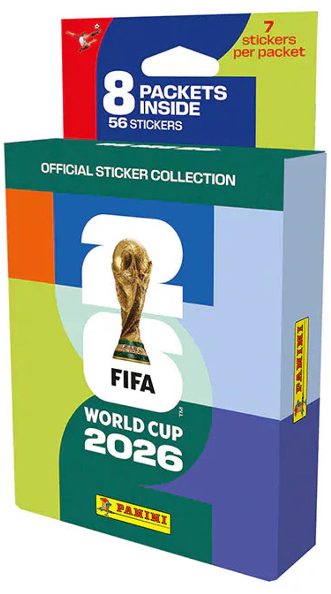 Panini - set d'autocollants coupe du monde de la fifa 2026 - ecoblister - 8 paquets