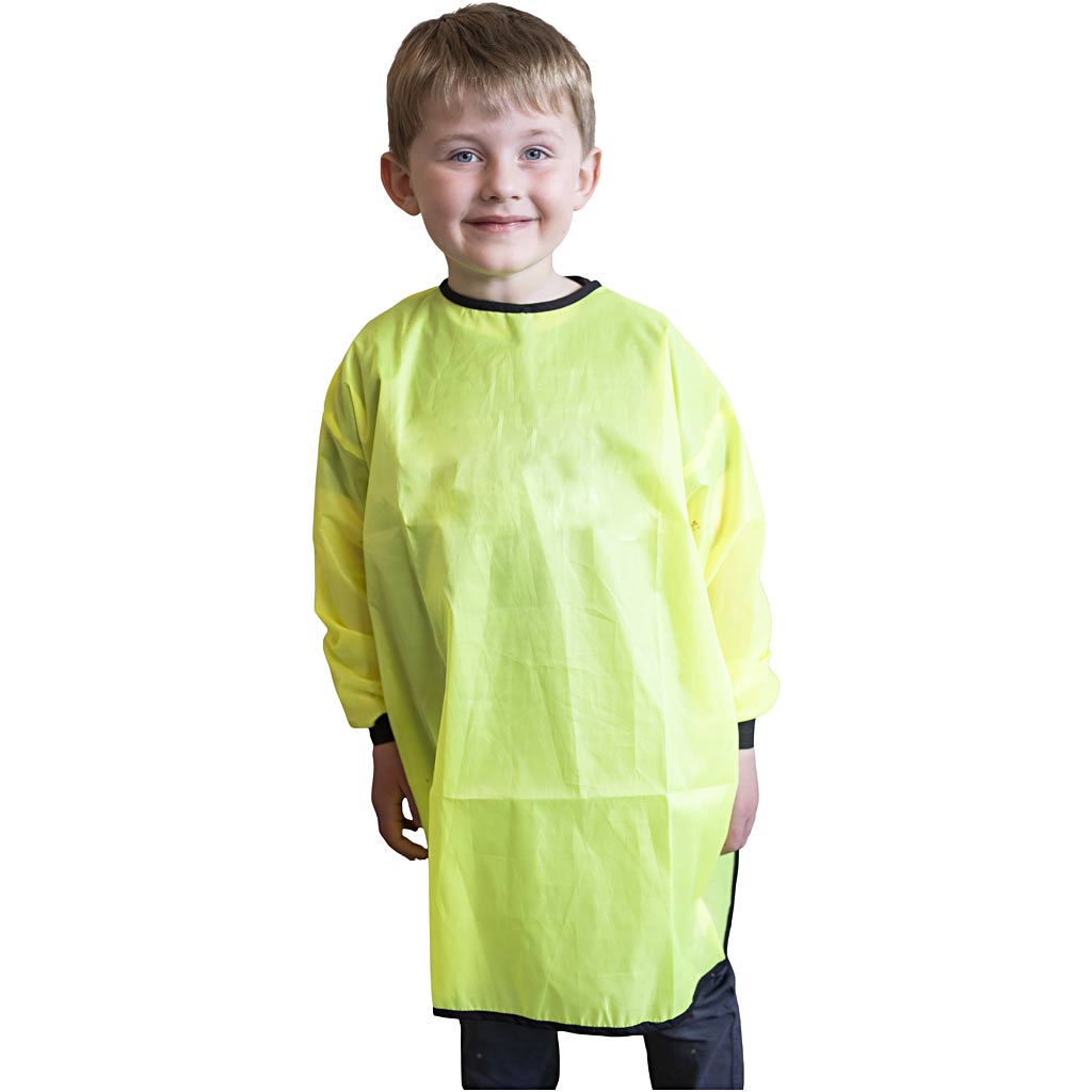 Blouse d'artiste Creativ company, l : 65 cm, taille 5-8 ans, vert citron, 1 pièce