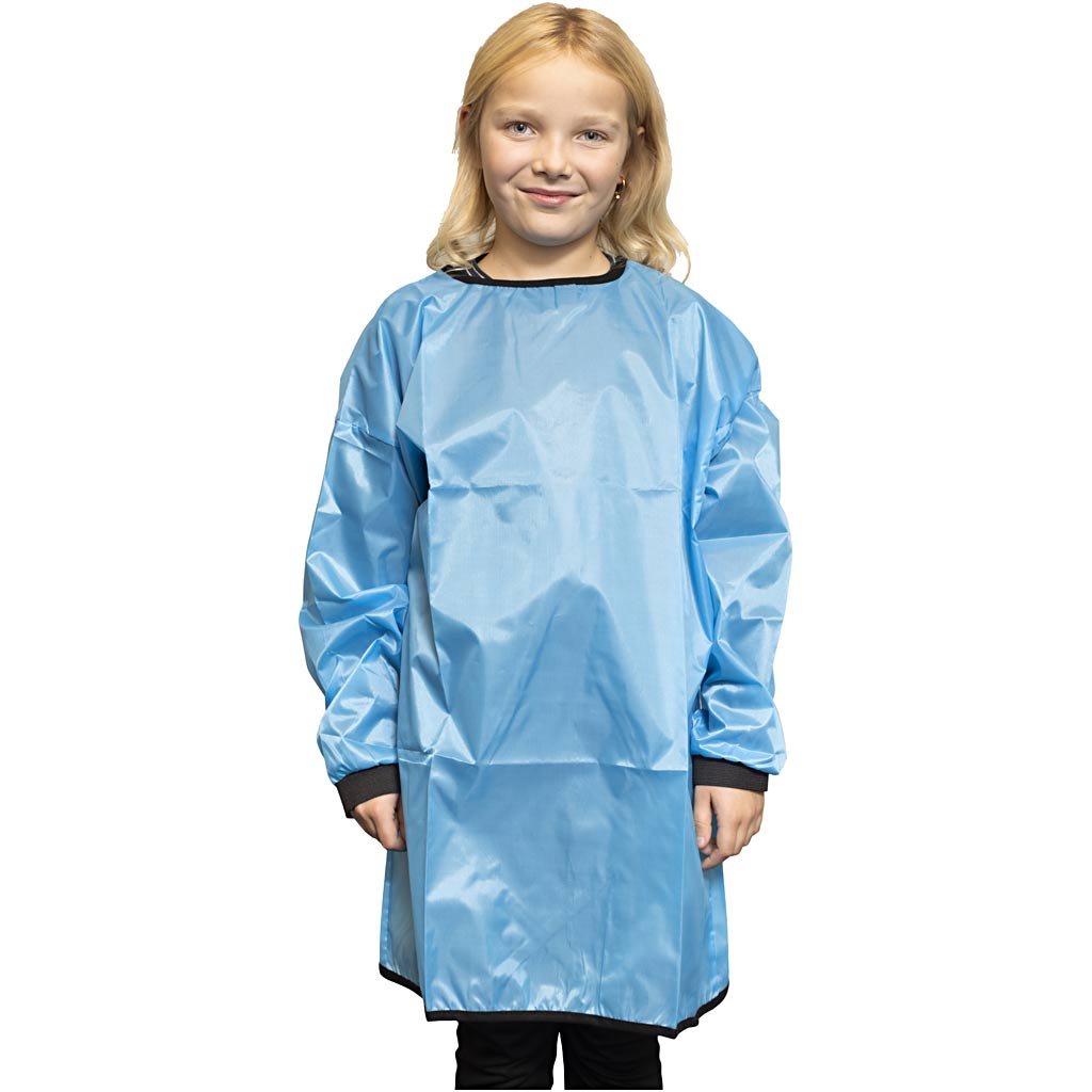 Blouse d'artiste Creativ company, l : 75 cm, taille 7-12 ans, turquoise, 10 pièces 1 boîte