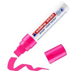 Marqueur de fenêtre edding 4090 forme burin pointe 4-15mm rose fluo