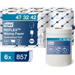 Tork reflex midi rouleau 1 couche blanc (6x 300m)