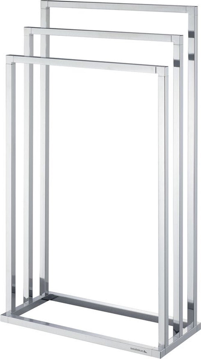Tube Sealskin - porte-serviettes sur pied - pour 3 serviettes - chrome