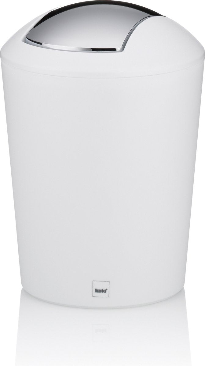 Poubelle pivotante Kela Marta - 1,7 l - blanc -