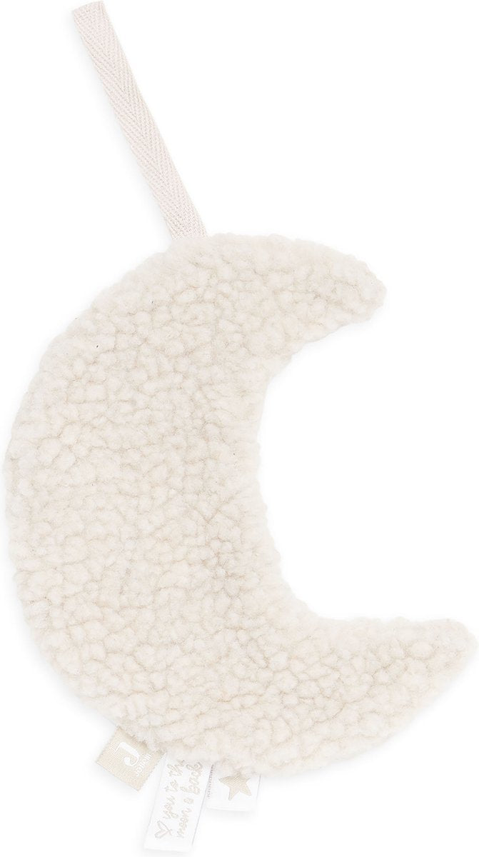 Jollein sucette en tissu lune - nougat - sucette peluche bébé - 100% polyester