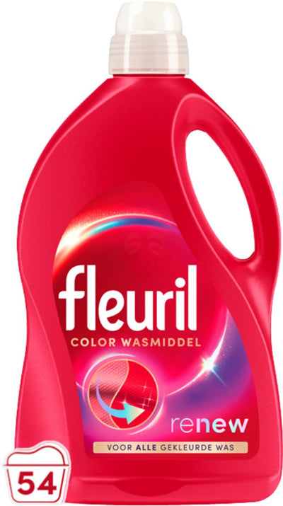 Fleuril color - lessive liquide - lessive colorée - 54 lavages - conditionnement vrac