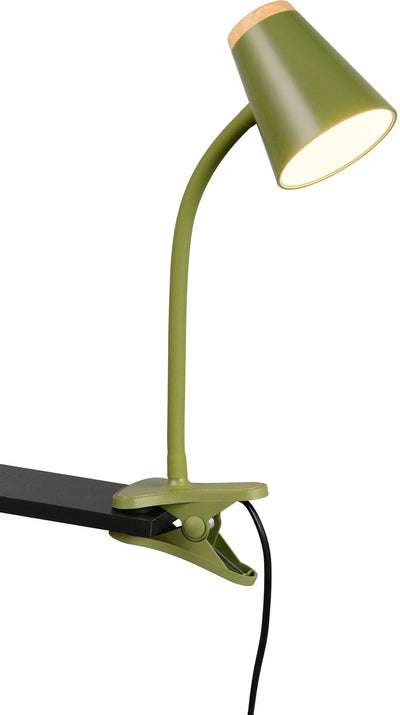 Rl vis ta lumière réalité pongo - lampe à pince - vert - incl. 1x SMD 4,5 W - flexible - circuit imprimé LED haute tension - non dimmable - lampe à pince