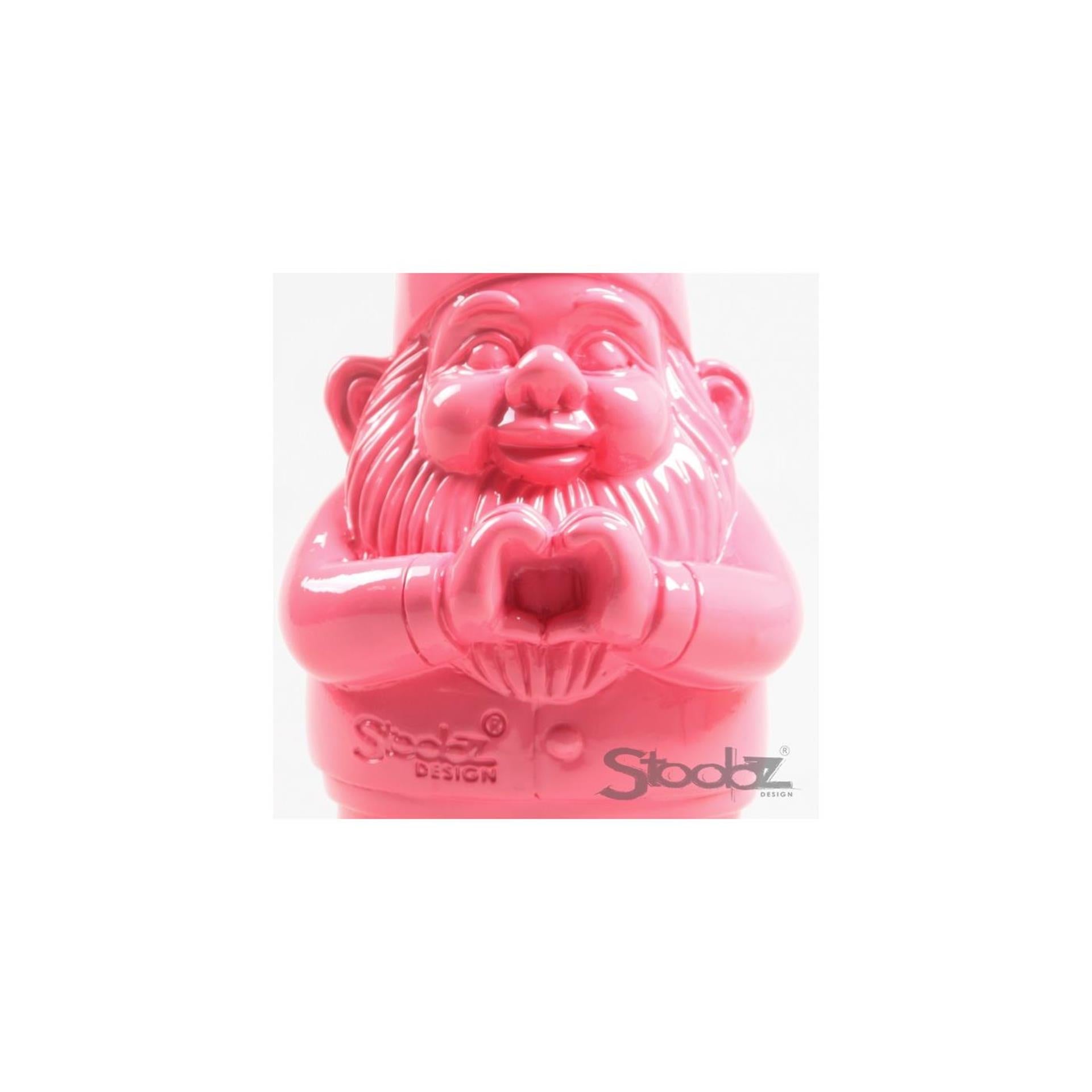 Stoobz design nain stoobz avec coeur 20cm fuchsia