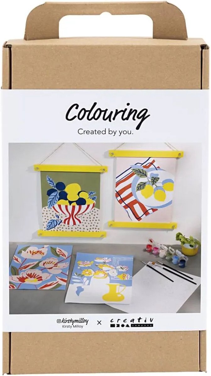 Creativ company – ensemble de couleurs, peinture par numéros, peinture acrylique, 1 boîte