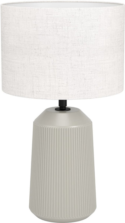 Lampe de table Eglo capalbio - e27 - 41 cm - couleur sable blanc - céramique