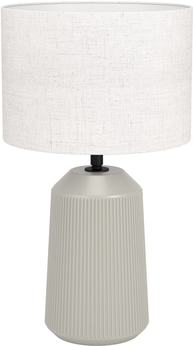 Lampe de table Eglo capalbio - e27 - 41 cm - couleur sable blanc - céramique