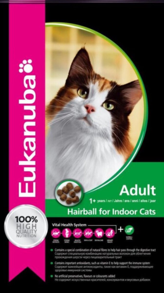 Eukanuba nourriture pour chat adulte contrôle des boules de poils 10 kg