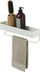 Sealskin brix - étagère murale avec porte-serviettes - 35 cm - m - blanc