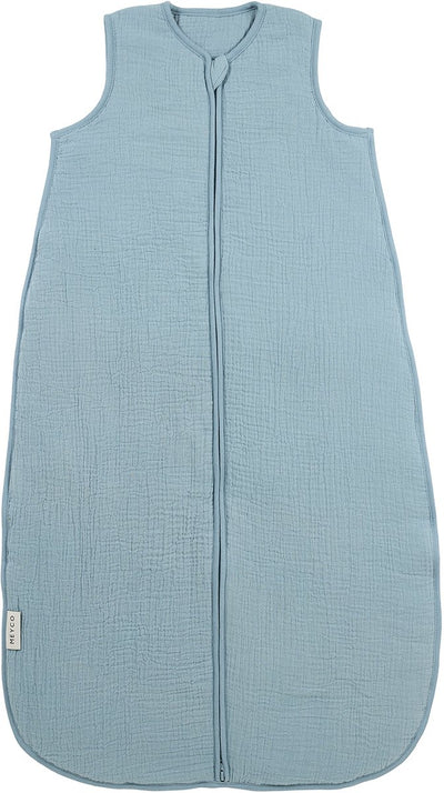 Meyco baby uni gigoteuse doublée - hydrophile prélavée - bleu jeans - 60cm - 2,0 tog