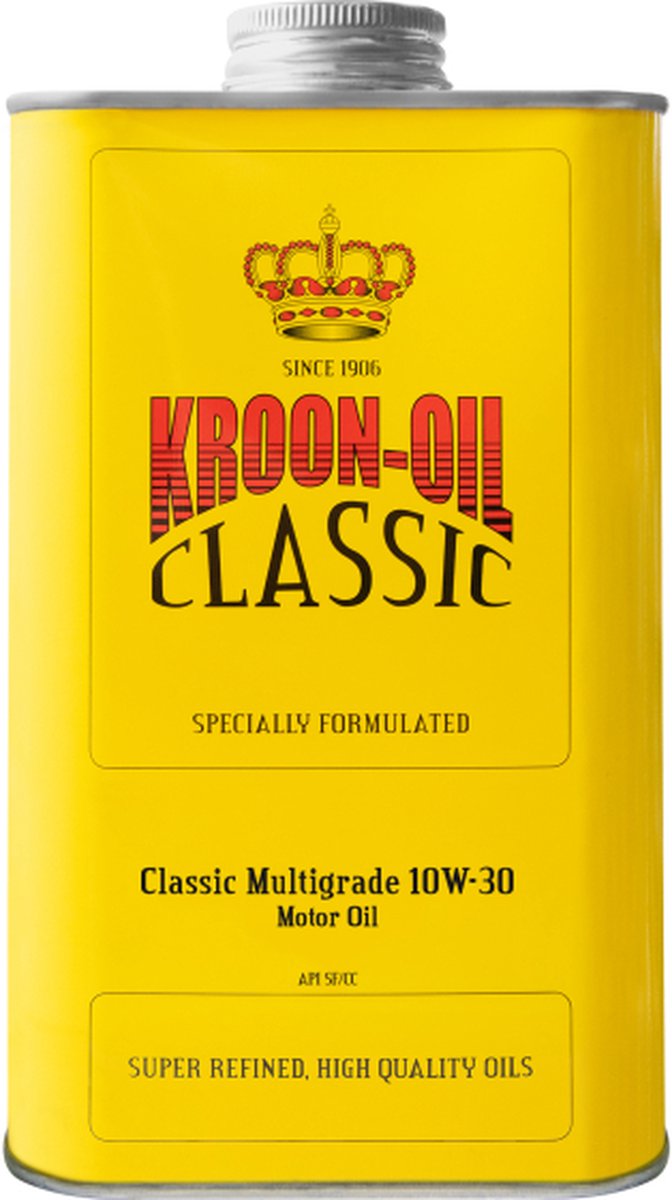 Huile de couronne Kroon-oil - huile moteur classique multigrade - sae 10w-30 - 1 litre - huile minérale