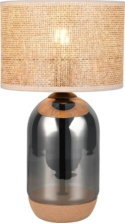 Trio tara - lampe de table - chrome évaporé - excl. 1x e27 7 w - d: 25cm - interrupteur à cordon - passez au vert