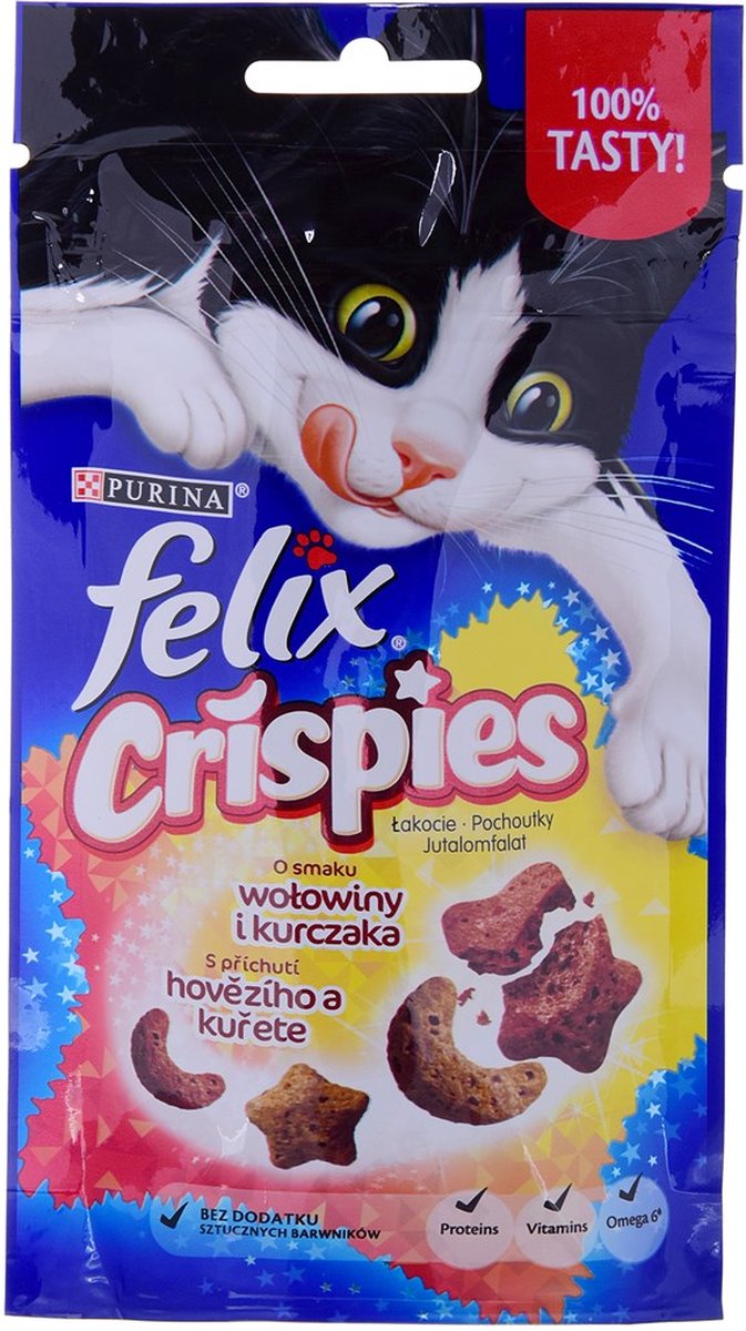 4415 nourriture pour chat purina felix croustillants poulet veau 45 g