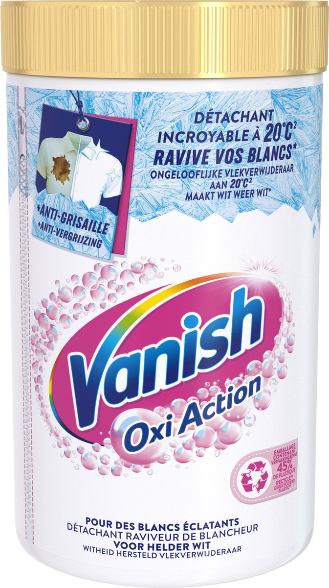 Vanish oxi action poudre booster de blanchiment - détachant pour linge blanc - 1,41 kg