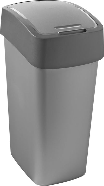 Poubelle Curver 50 litres plate anthracite