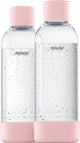 Mysoda - lot de 2 bouteilles réutilisables de 1 litre - rose clair - adapté aux appareils