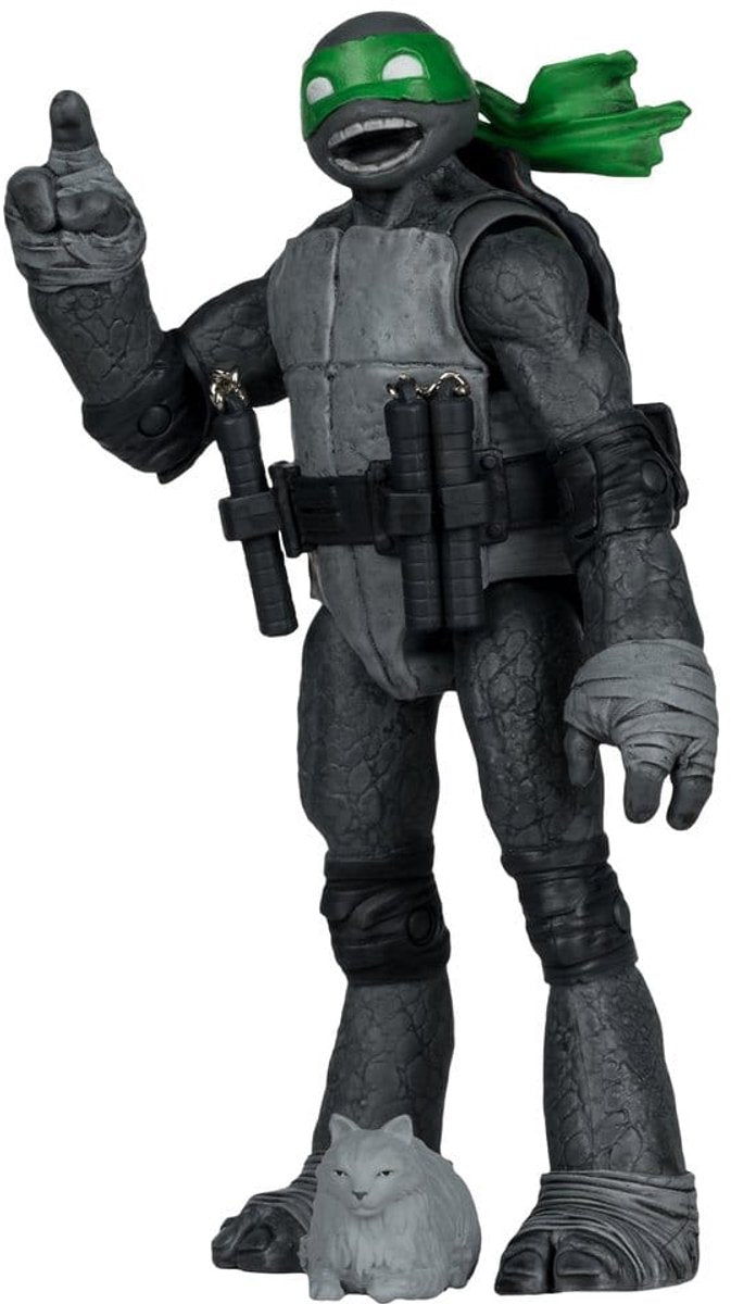 Mcfarlane Toys Teenage Mutant Ninja Turtles Page Punchers figurine Michelangelo (noir blanc vert) (édition platine rouge) figurine 13 cm