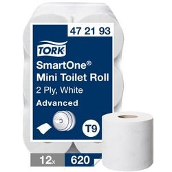Papier toilette tork t9 smartone advanced 2 couches blanc