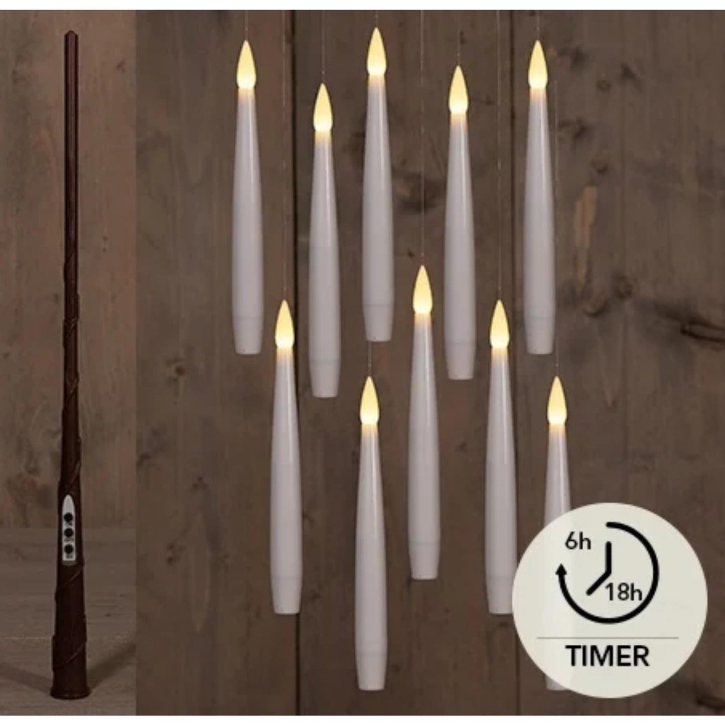 Anna's collection Bougies flottantes LED blanches set a 10 h15cm