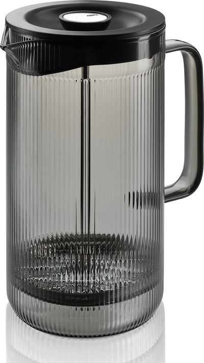 Cafetière à piston Gefu cristiano – 1 000 ml – verre borosilicate – gris fumé