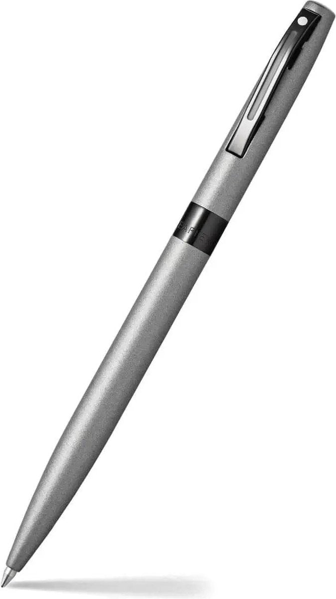 Stylo bille Sheaffer - rappel e9019 - laque gris mat revêtement pvd noir - sf-e2901951