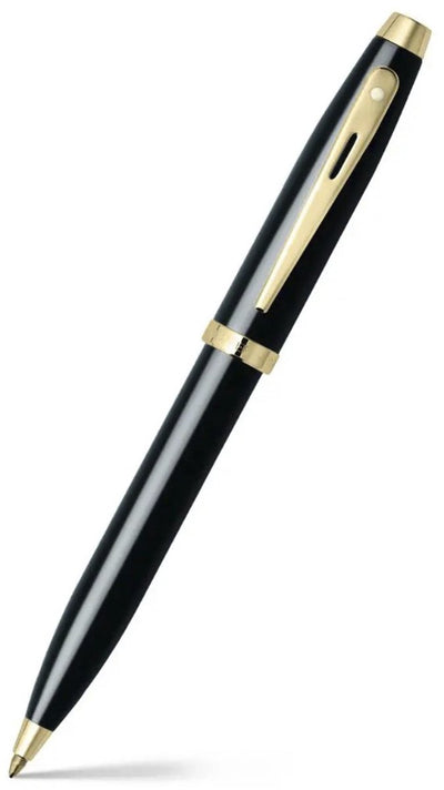 Stylo à bille Sheaffer-100-noir brillant et or-plume m-couleur d'écriture noir-sf-e2932251