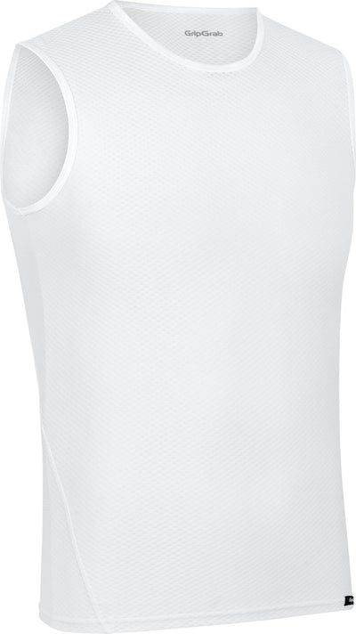 Gripgrab - couche de base sans manches en maille ultralégère maillot de corps de vélo d'été sweat-shirt en polygiene - blanc - homme - taille XL