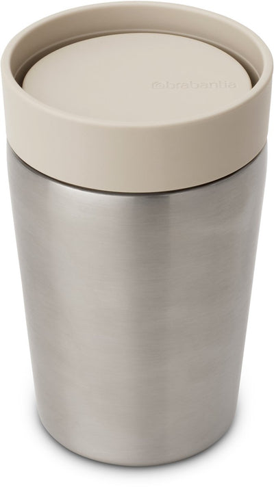 Brabantia make take tasse thermos - tasse à café à emporter - 200 ml - beige doux