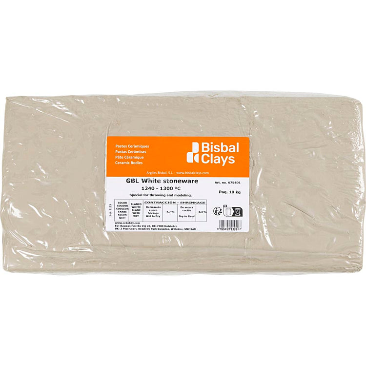 Creativ Company White Baking Stoneware Clay, 10 kg